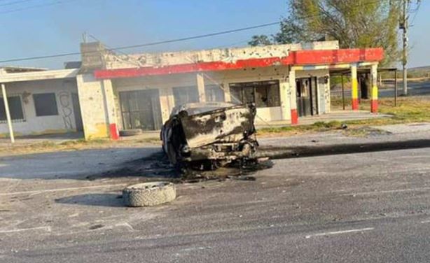 Quedan cuatro cuerpos calcinados tras balacera en Nuevo León