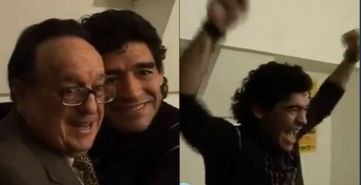 Maradona se puso muy feliz cuando conoció a "Chespirito"