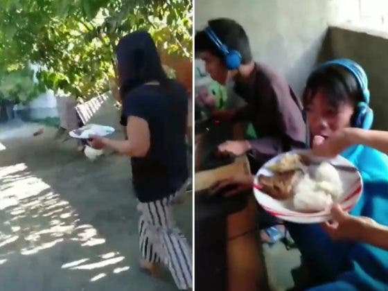 VIDEO: Madre alimenta en la boca a su hijo porque éste no deja sus videojuegos