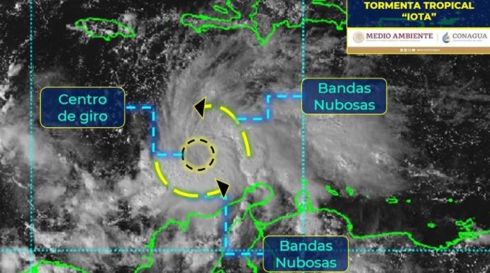 Se forma tormenta tropical 'Iota' cerca de las costas de Q. Roo