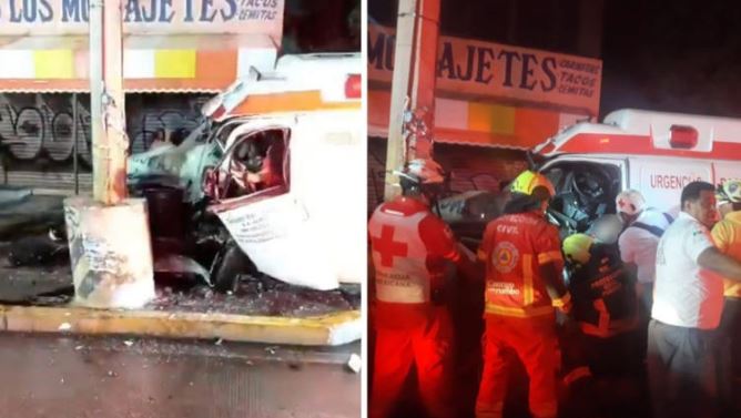 Puebla: Paramédico muere en accidente durante traslado de a un paciente