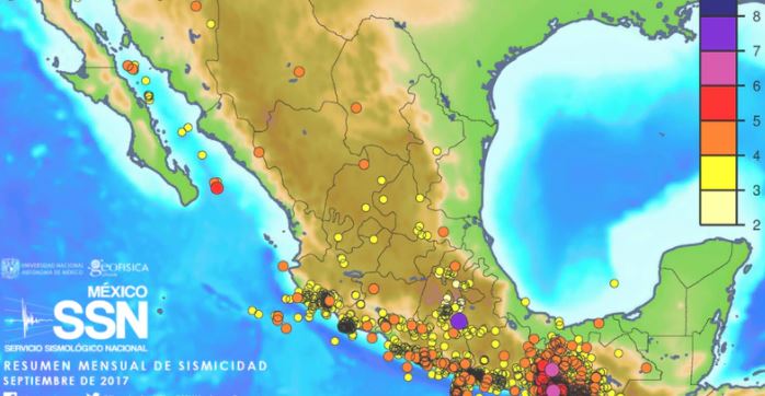 ¿Septiembre es el mes que más tiembla?