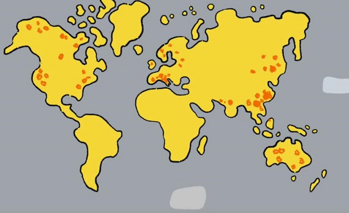 VIDEO: Explican con dibujos la propagación del coronavirus por el mundo