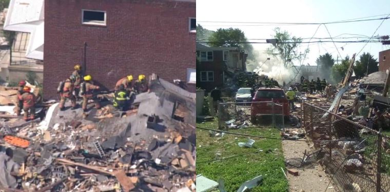 Explosión en Baltimore destruye 3 casas y hay personas atrapadas en escombros