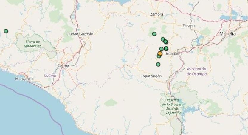 Michoacán registra 11 sismos esta mañana
