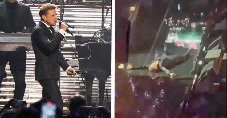 (VÌDEO) CDMX: Luis Miguel se resbala y sufre caída durante concierto
