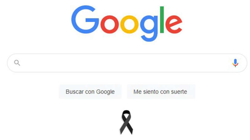 Google coloca moño negro en doodle por víctimas de línea 12