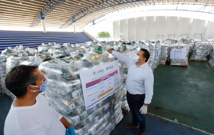 Supervisa Ayuntamiento de Mérida bodega con ayuda alimentaria