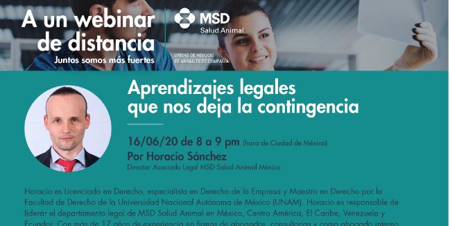 Webinar “Aprendizajes legales que deja la contingencia” a veterinarios