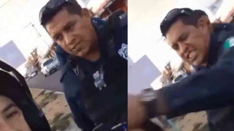 (Video) Policía de Tlaxcala golpea a motociclista porque lo grababa