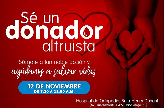 Cruz Roja de Yucatán se une a campaña altruista de donación de sangre