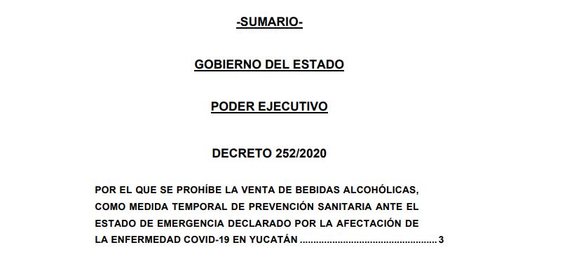 Nuevo Decreto de Ley seca en Yucatán: a partir de ahora y hasta el 15 de agosto