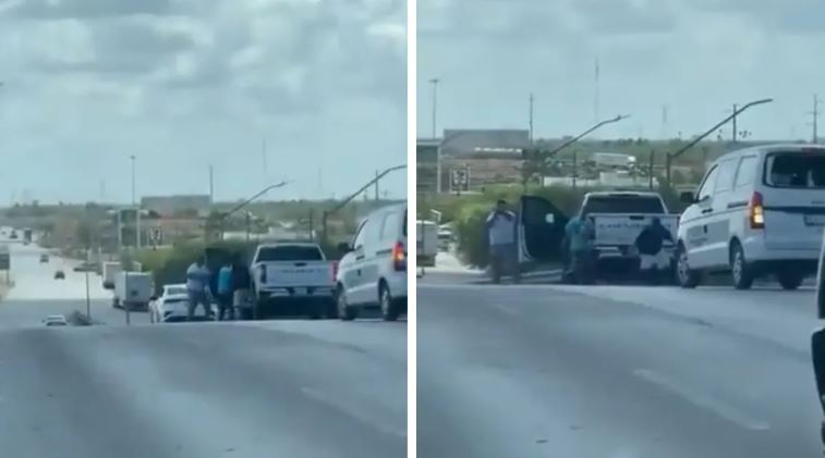 (VÍDEO) Tamaulipas: Captan robo de camionetas por sujetos armados