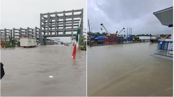 Por segundo día consecutivo se inundó refinería en Dos Bocas