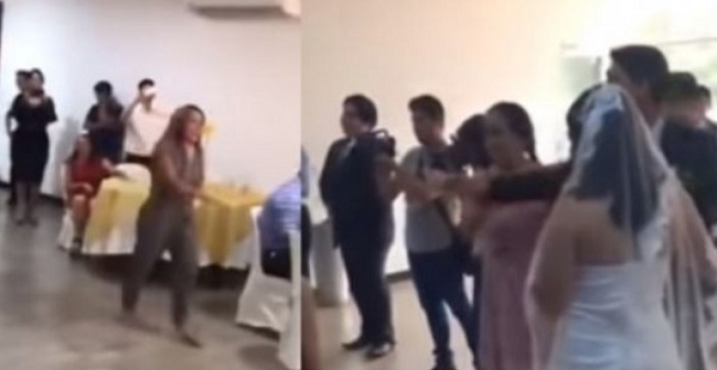 Mujer irrumpe de último momento en boda de ex y éste pide: "¡sáquenla!"