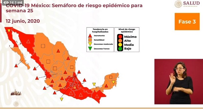 Salud cambia su “criterio de máxima precaución” y pone en naranja a medio México