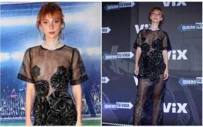 Critican a Natalia Tellez por usar vestido transparente