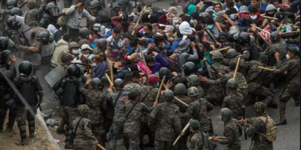 Guatemala: Detienen con violencia a caravana migrante hondureña