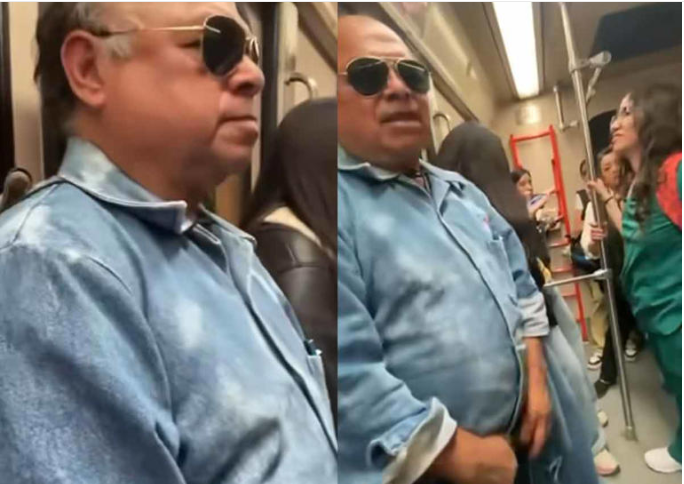 Mujer confronta a hombre que ingresó a vagón exclusivo en el Metro de Monterrey