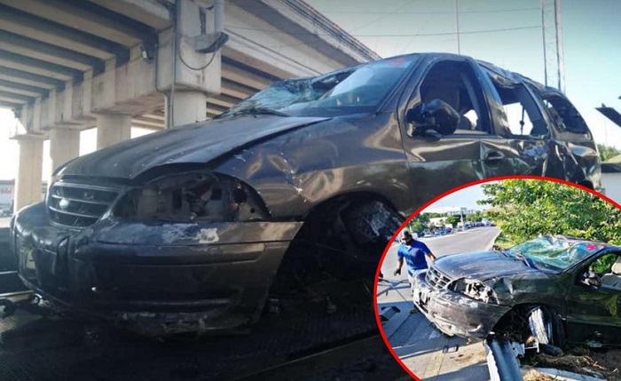 Mérida: Accidente de camioneta con 12 albañiles a bordo en Periférico