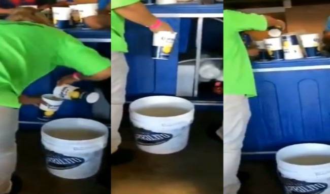 (VIDEO) Reciclan cerveza en estadio de fútbol de México