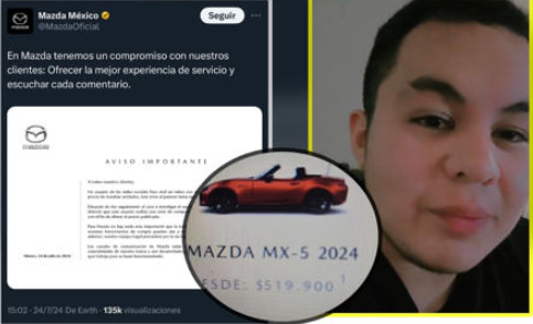 Joven intenta comprar un Mazda por $520 y empresa lo demanda