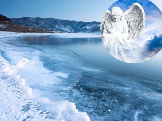 VIDEO: Aparece supuesto ángel de hielo a l orilla de un lago en EE.UU.