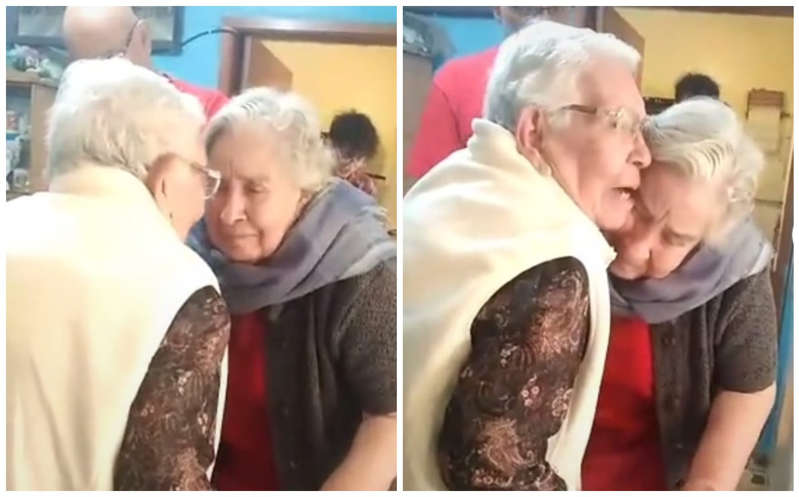 Hermanas de más de 90 años se reencuentran por primera vez en pandemia