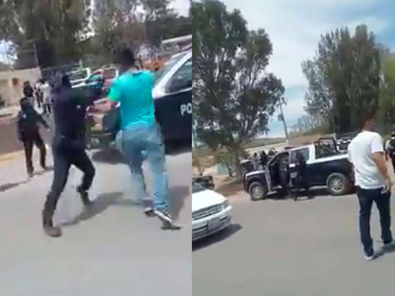 (VÍDEO) Captan a policía provocando a civil en Querétaro: "¡Dale Juan! ¡Daleee!"