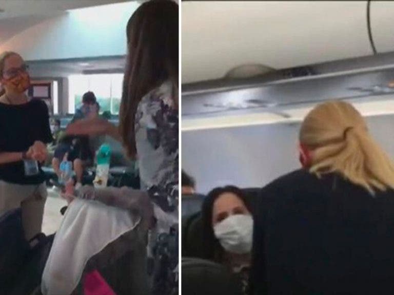 Familia es bajada de un avión por niña que no quería usar cubrebocas