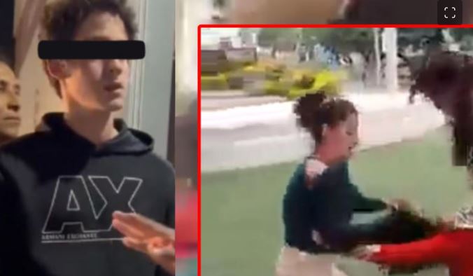 (VÍDEO) Mamá de alumno de la Anáhuac fue captada como su hijo; actuando con violencia