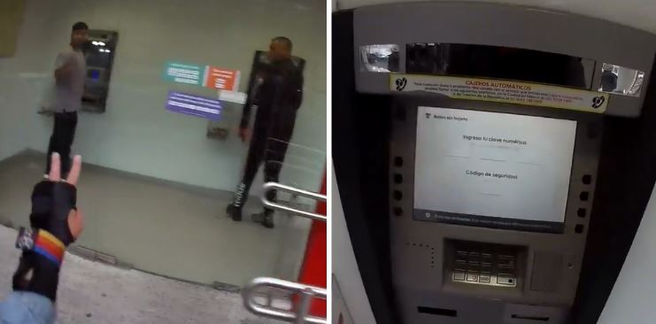 Graban modus operandi de presuntos estafadores en cajeros automáticos