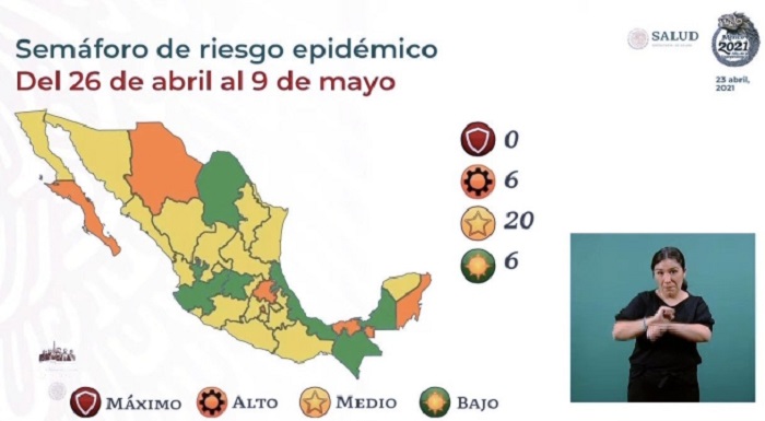 Semáforo epidemiológico nacional coincide con el de Yucatán: en amarillo