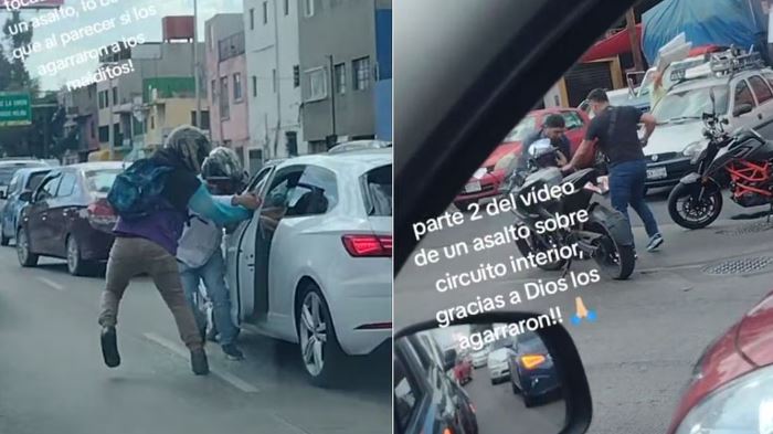 (VIDEO ) CDMX: Captan a ladrones de automovilistas