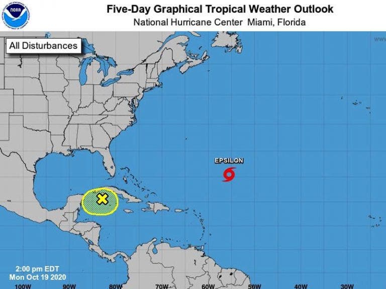 Zona de baja presión se desplazará hacia la Península de Yucatán