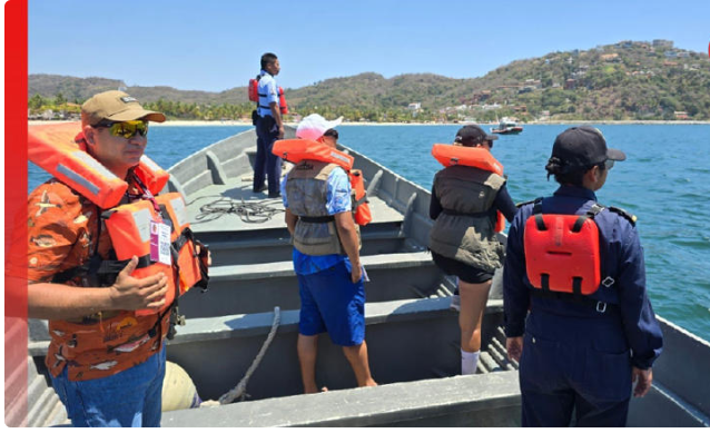 Marina apoya en nacimiento de cría de ballena jorobada en Guerrero