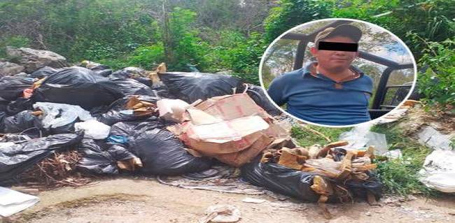 Detenido en Kanasín por tirar basura en la vía pública