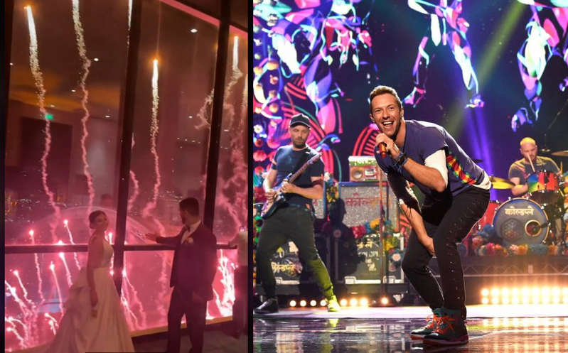 Pareja se vuelve viral por casarse y tener de fondo el concierto de Coldplay en vivo