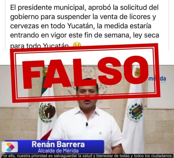 Lanzan falso y burdo mensaje de “Ley Seca” en Yucatán