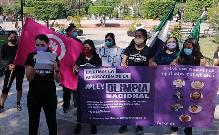 Activistas exigen que se apruebe la Ley Olimpia en Yucatán