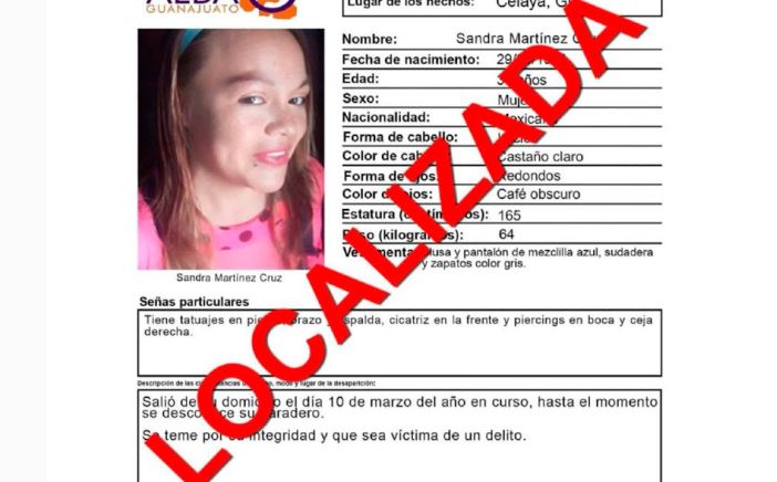 Localizan a una de las 8 mujeres desaparecidas en Celaya