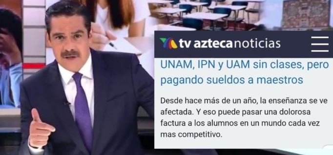 Tv Azteca se lanza contra la UNAM: "Cobran sin trabajar"
