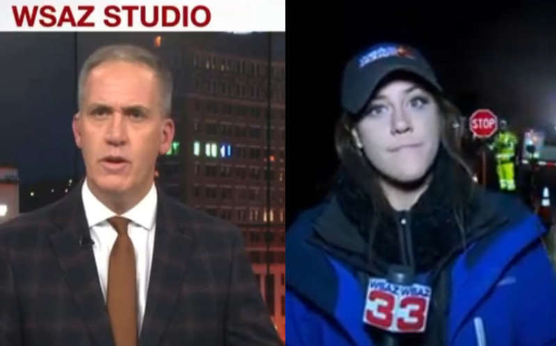 (VÍDEO) Reportera es atropellada y continúa su enlace en vivo: “Así es la TV en vivo”