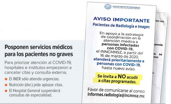 Adaptarán hospitales para atender COVID-19; reconocen gravedad de la pandemia