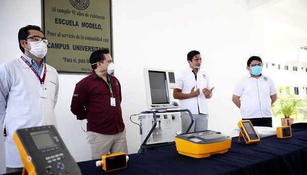 Yucatán recibe equipo biomédico y ventilador mecánico de la Universidad Modelo