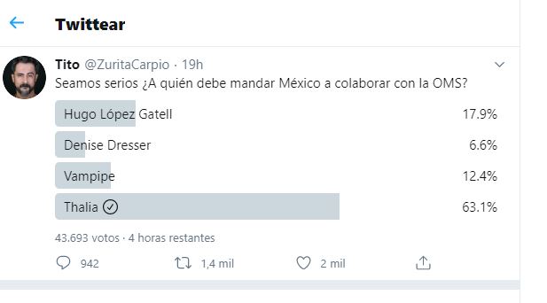 En Redes Sociales piden que Thalía represente a México en la OMS